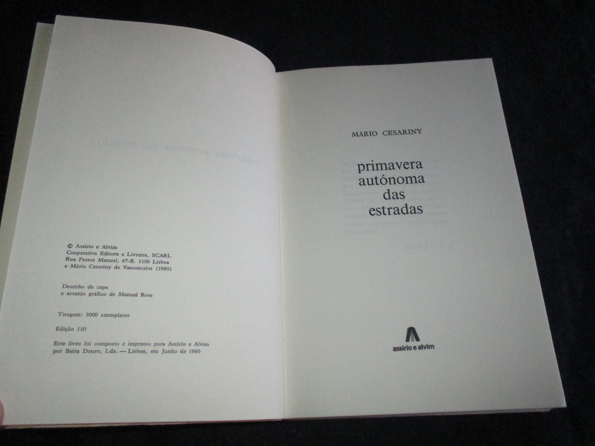 Livro Primavera Autónoma das Estradas Mário Cesariny