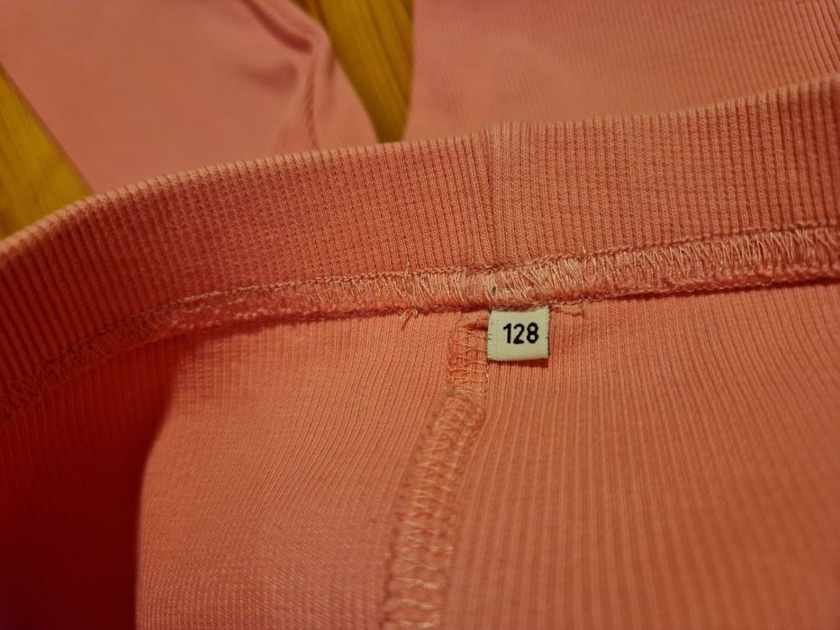 Legginsy prążek candy pink, Rozm. 128 ZRĘCZNE WYSTROJE