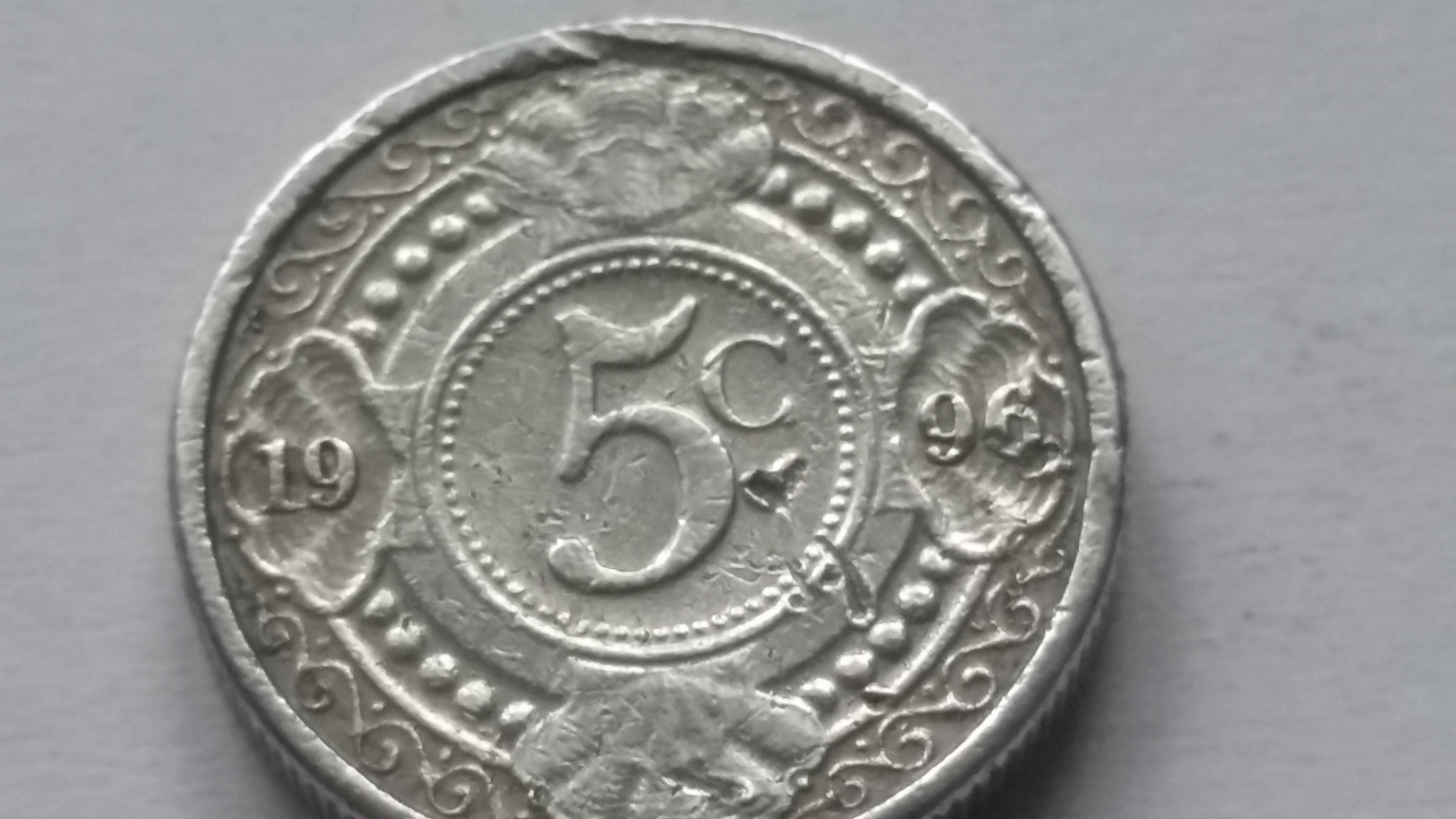 5 cents 1996 ANTYLE HOLENDERSKIE, rzadka trudno dostępna moneta
