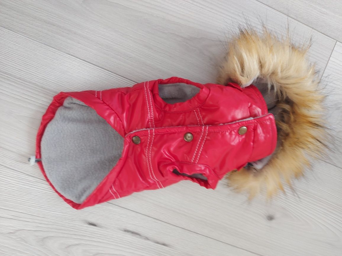 Glam&Rock Puppy Kurtka z Kapturem Alaska 40cm - czerwona.  Dla psa.