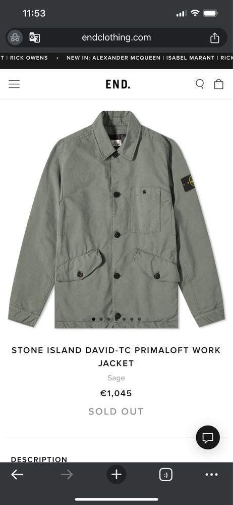 пальто Stone Island