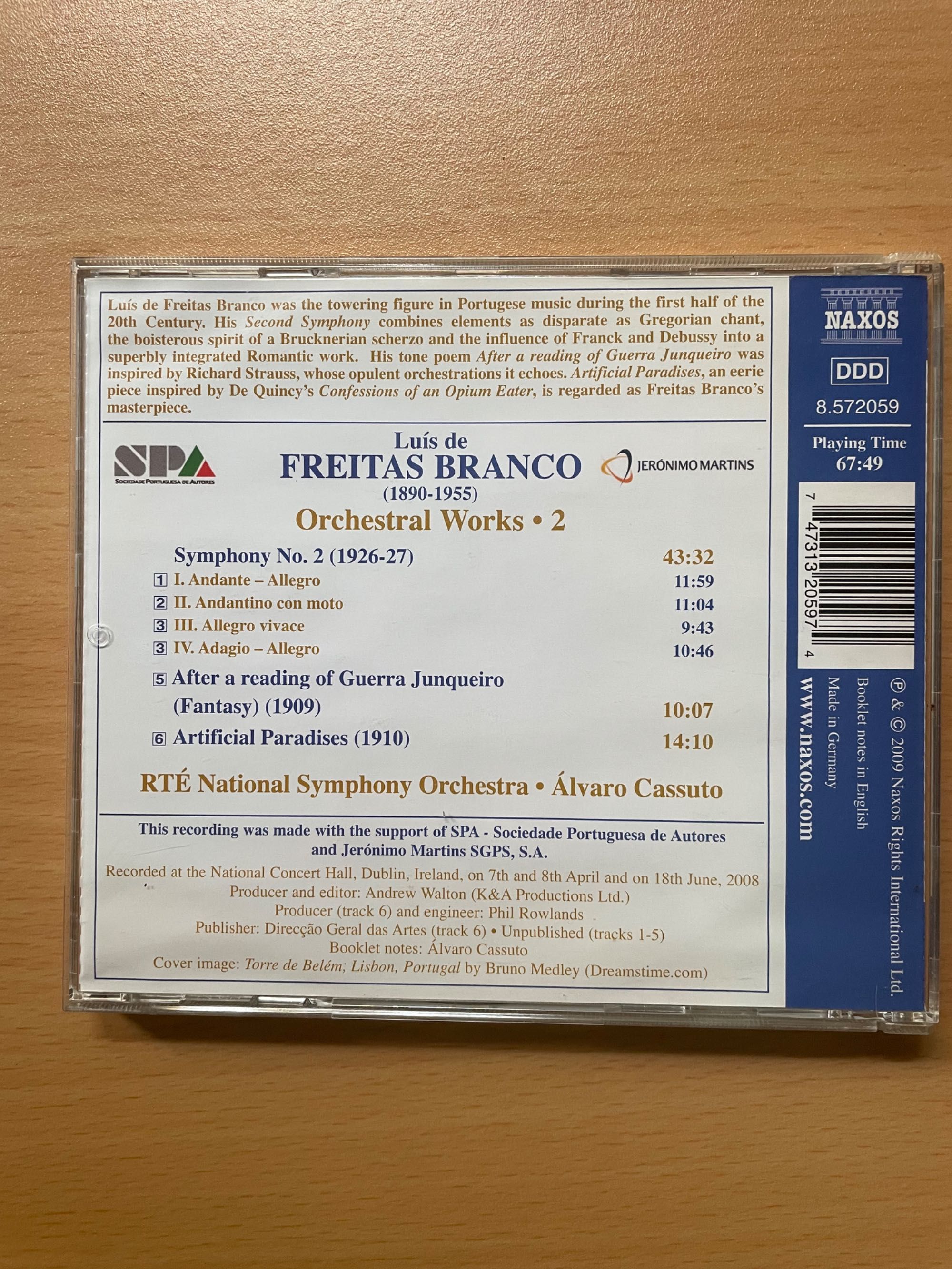 CD Sinfonia 2, Guerra Junqueiro, Paraísos Artificiais-Freitas Branco