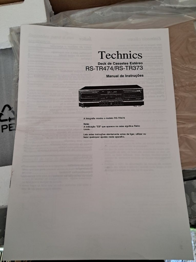 NOVO - Leitor duplo de Cassettes TECHNICS