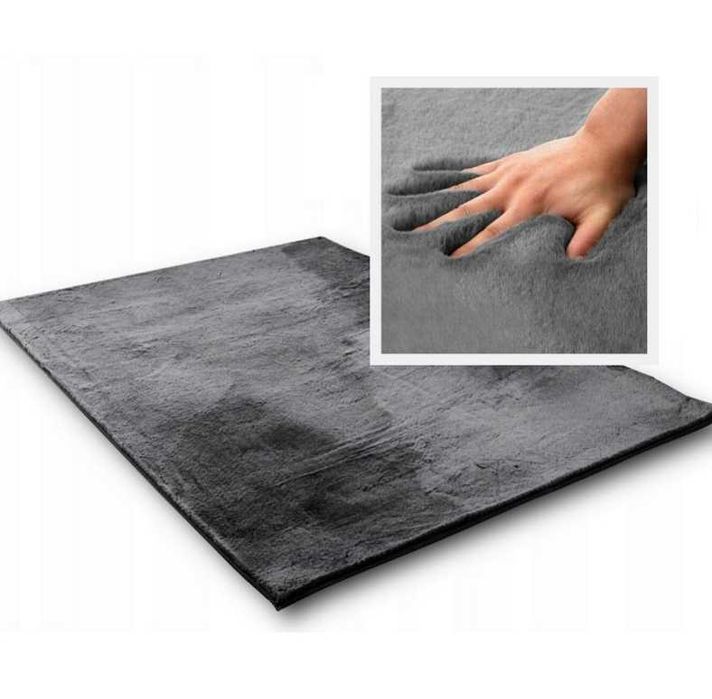 NOWY Pluszowy Dywan Rabbit Puszysty Mięki 120x160 Futrzany