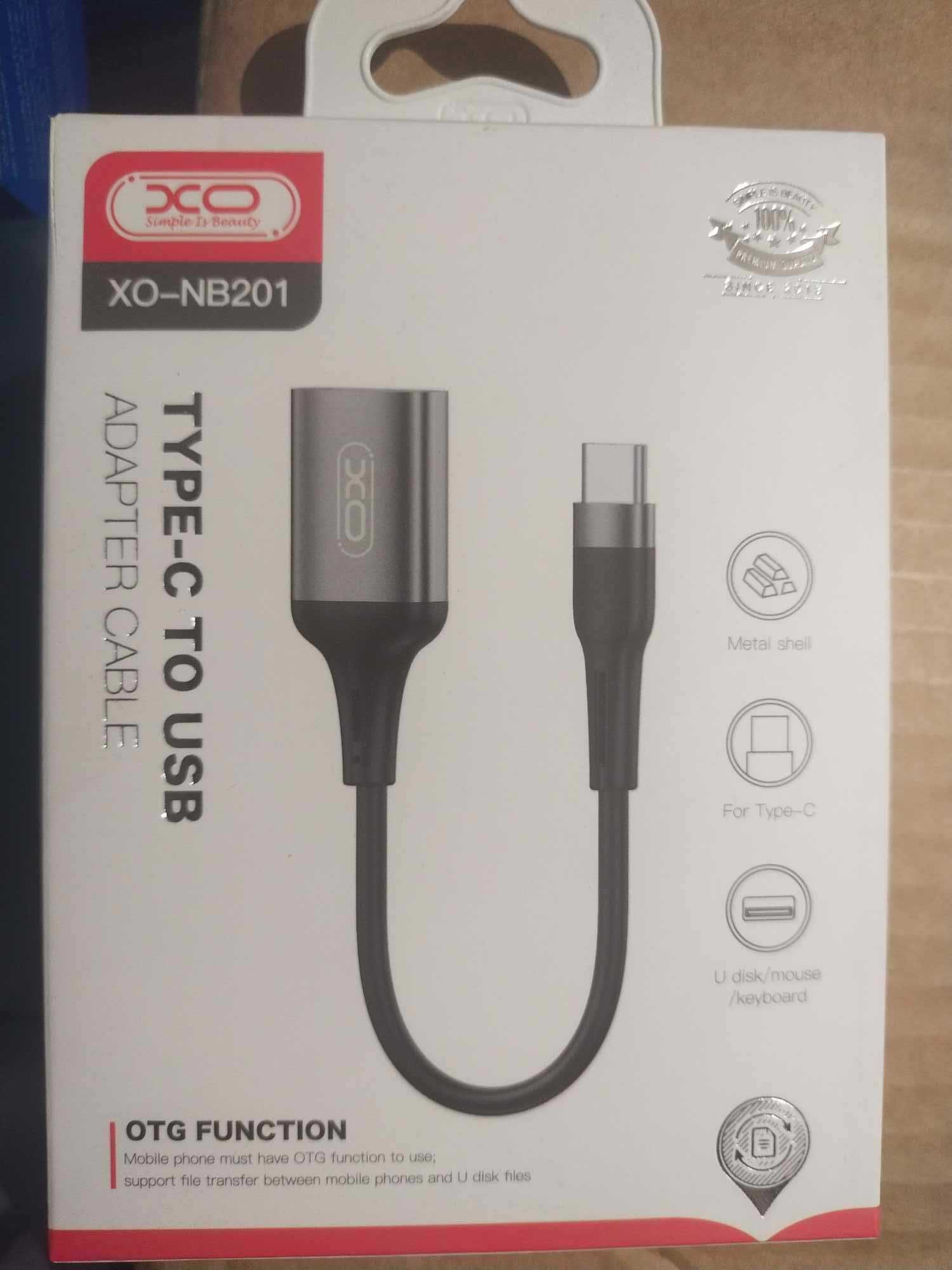 XO adapter OTG USB - USB-C czarny