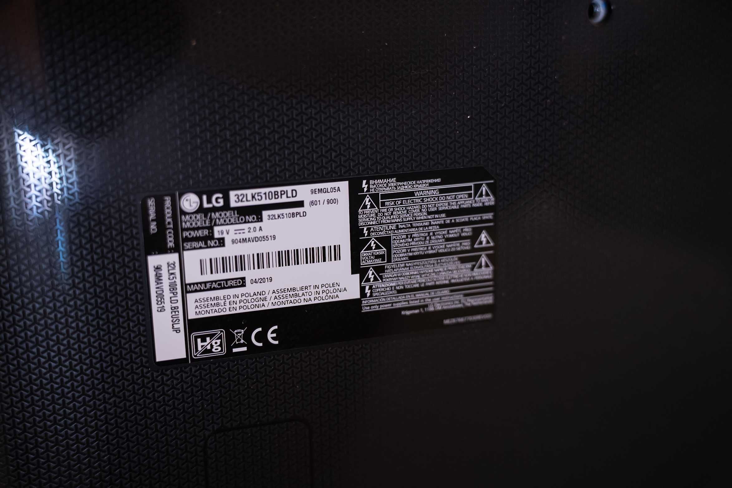 TV LG 32″ HD Ready – Modelo 32LK510BPLD – Excelente Estado