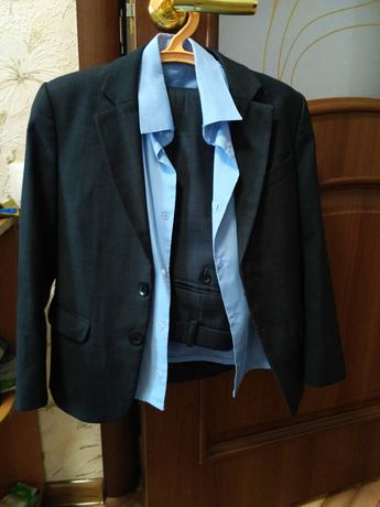 Костюм тройка (122-128) Комплект Брюки, рубашка, пиджак