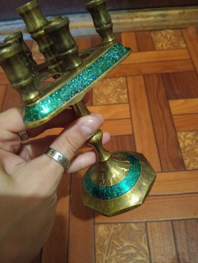Подсвечник латуневый