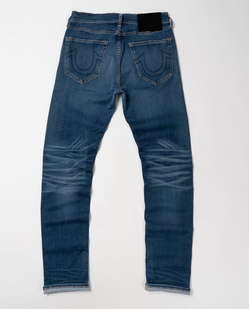 TRUE RELIGION Rocco Relaxed Skinny Deep Blue ю Jeans  чоловічі джинси