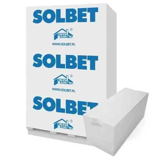 Bloczek , pustak biały SOLBET beton komórkowy