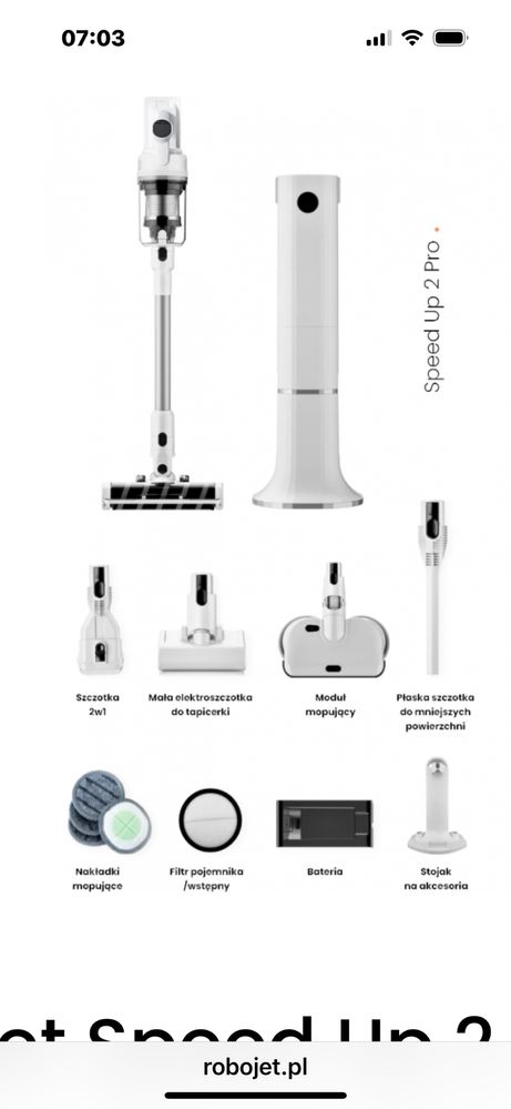 Robojet speed up 2 pro odkurzacz myjacy