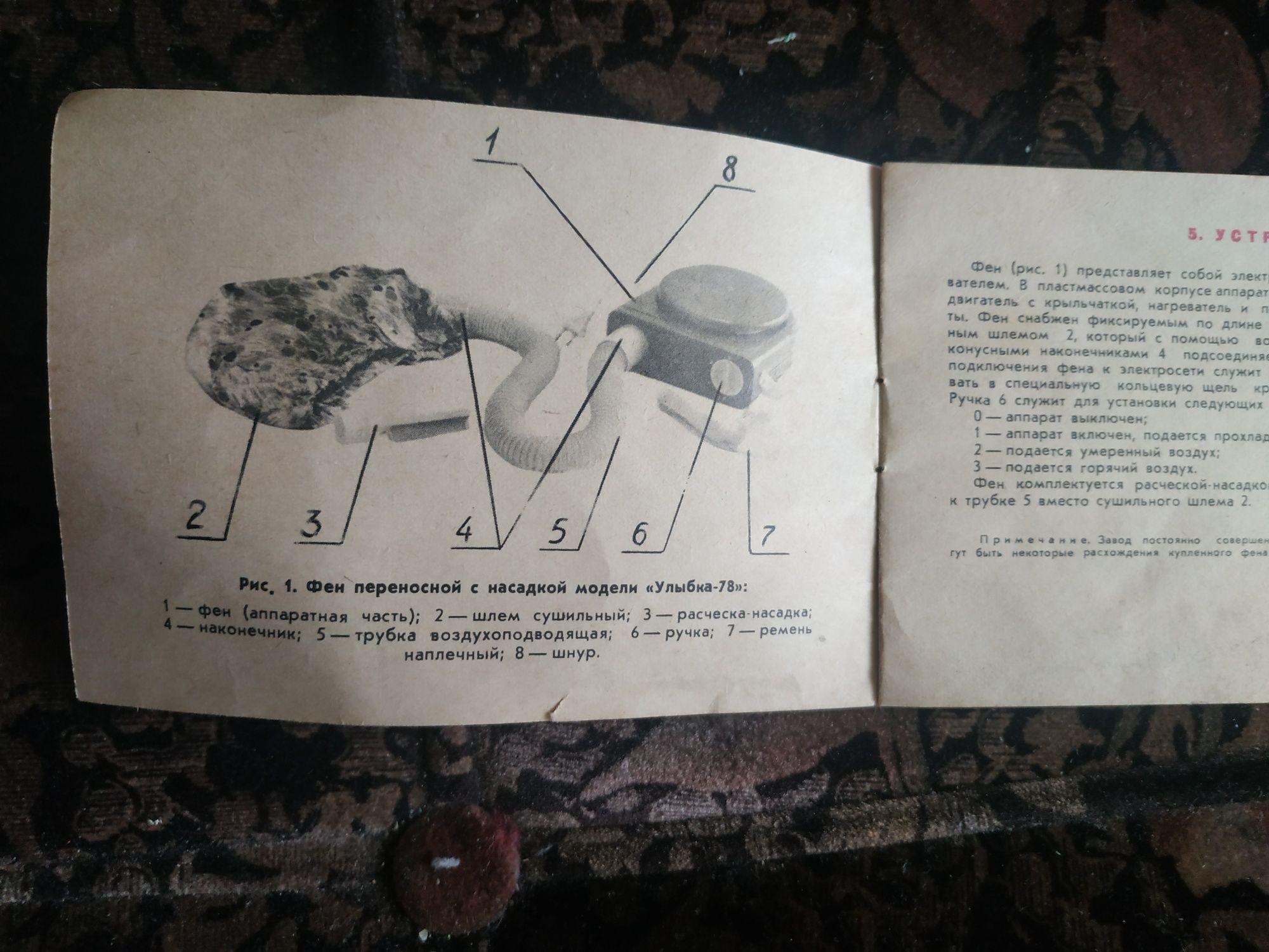 Фен Улыбка из СССР 1981. Винтаж
