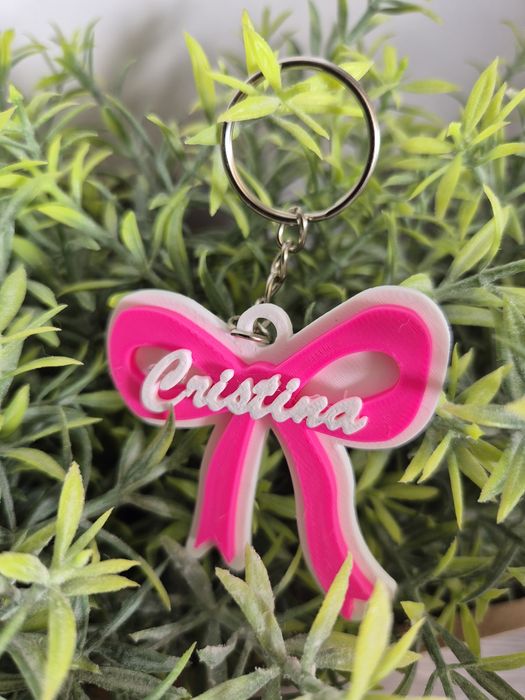 Porta-chaves Laço Rosa com Nome Personalizável 

Pode solicitar qualqu