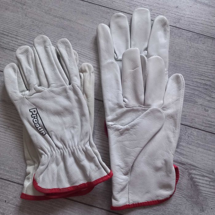 2 pary rękawic roboczych skórzanych 10