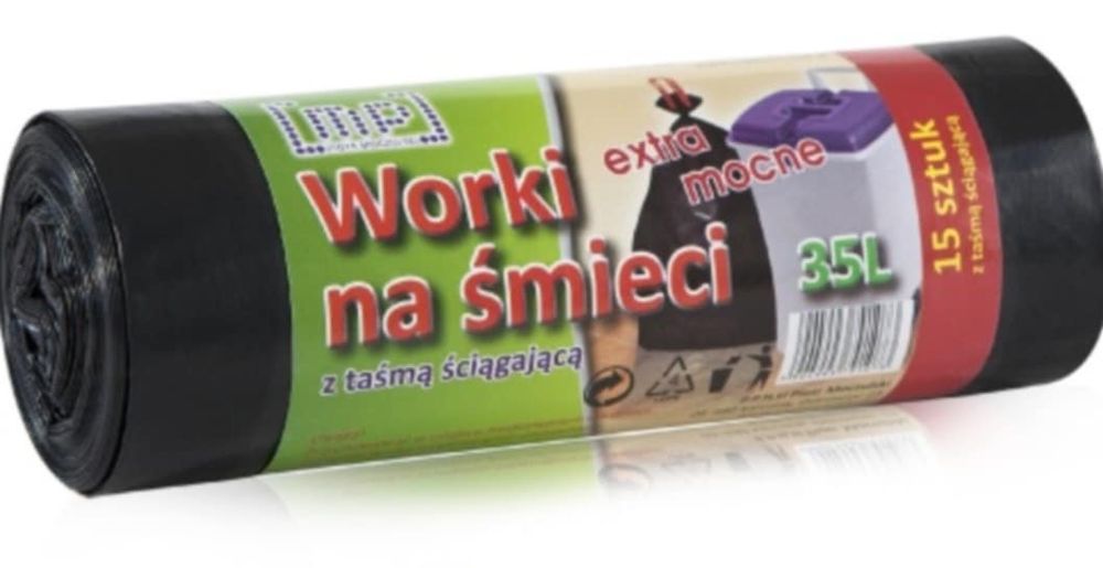 Super mocne worki na smieci 35 litrów LDPE 30 rolek Fv