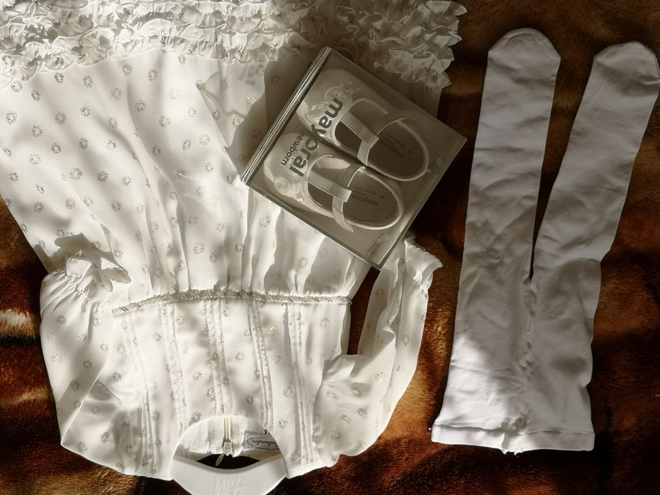 Abrakadabra Mia Sukienka na chrzest rozmiar 74