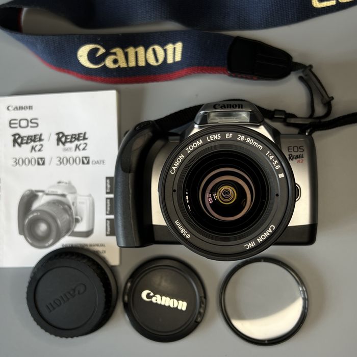 Плівковий дзеркальний фотоапарат Canon EOS Rebel K2 з об'єктивом