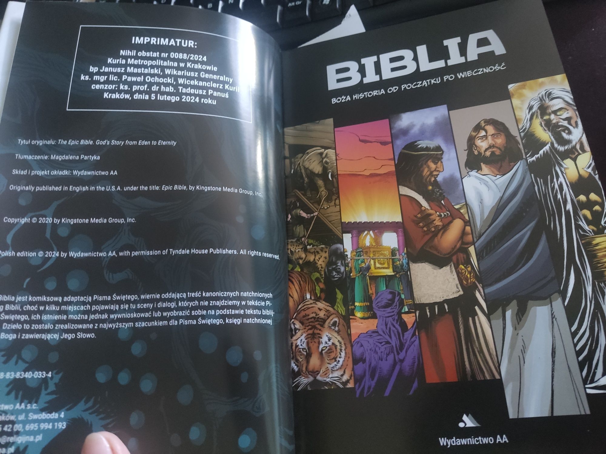 Biblia pamiątka Pierwszej Komunii Świętej dla chłopca