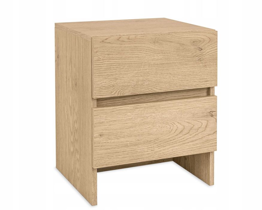 Stolik nocny ESSENZIO dąb Cremona – szafka nocna z dwiema szufladami