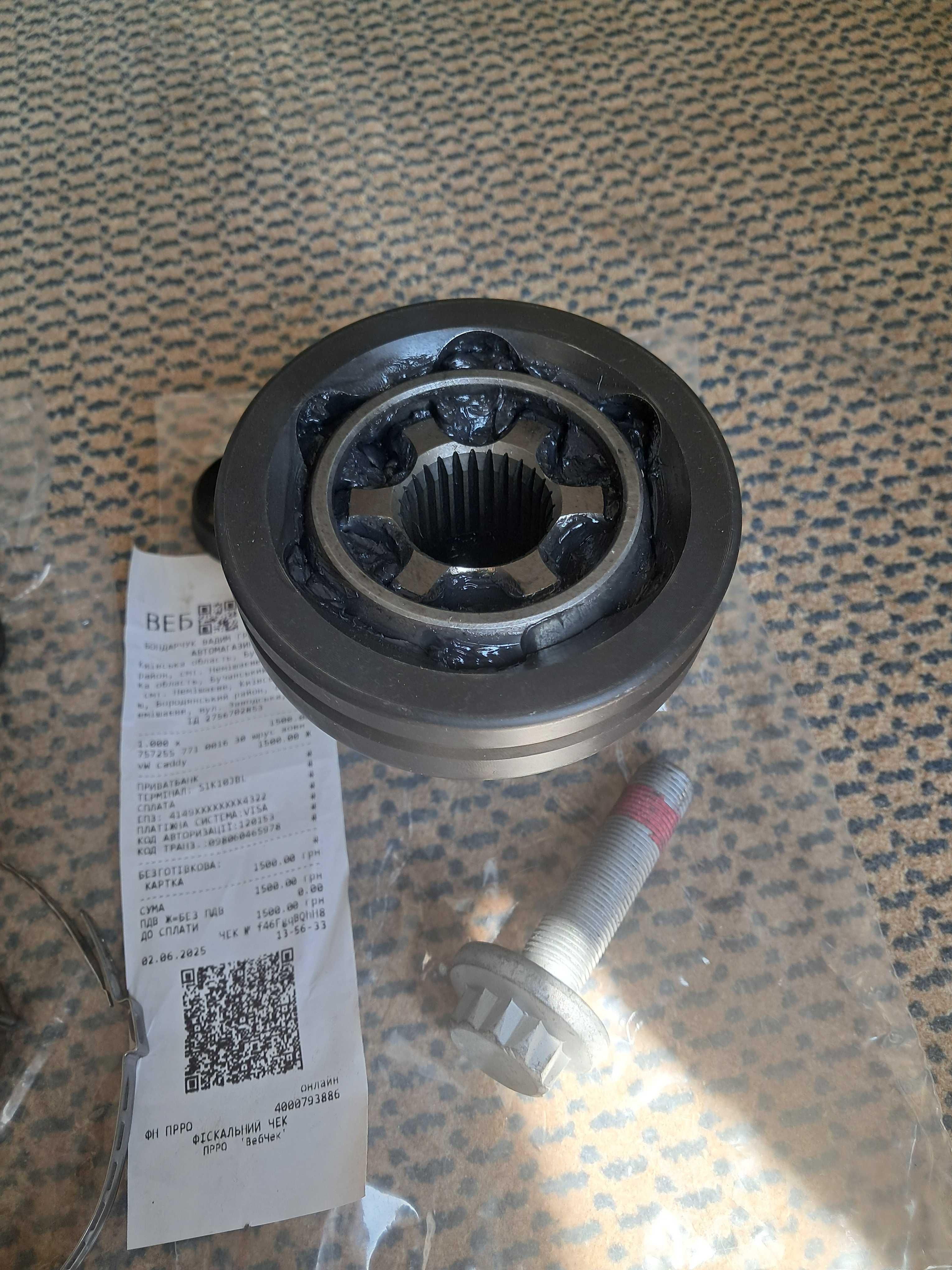 Продам зовнішній шрус vw caddy.