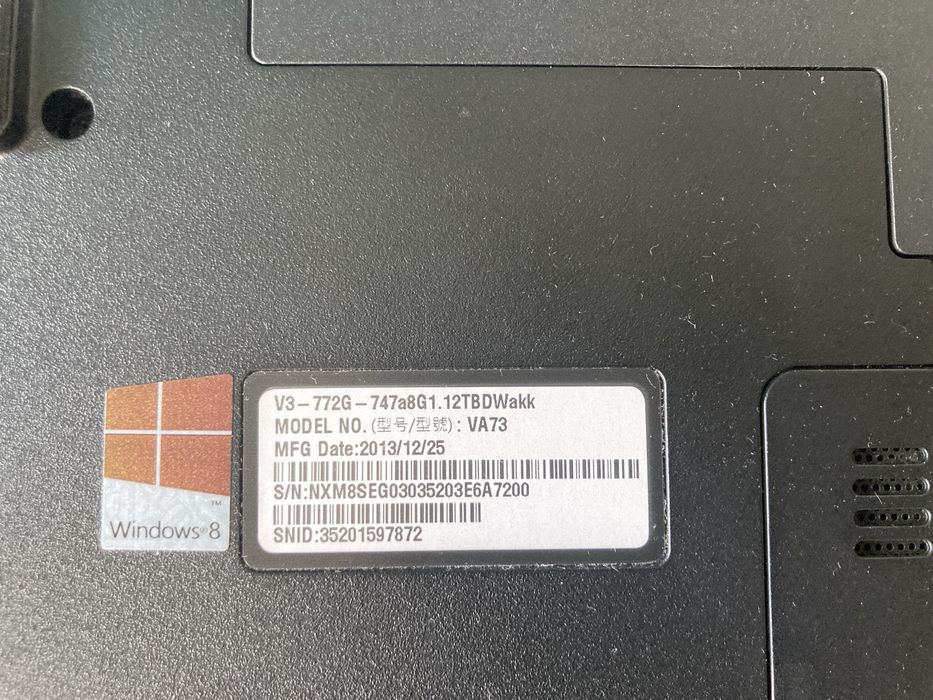 Laptop Acer 17,3 cala 120GB SSD+1TB HDD