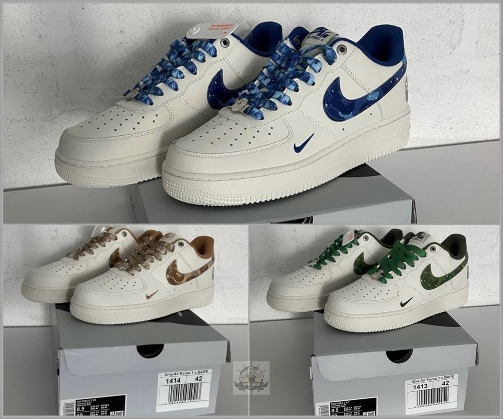 Оригинальные BAPE x Nike Air Force 1 Sta Low ORIGINAL