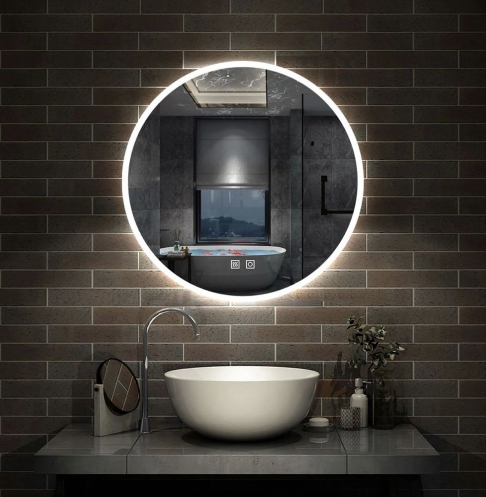 Дзеркало TORINA з LED-підсвіткою 60х60 + сенсорне керування + підігрів