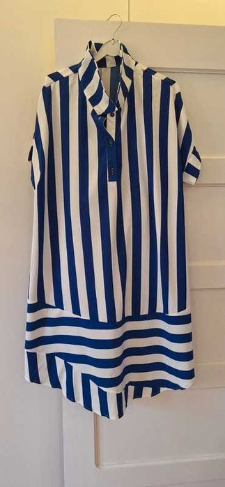 Vestido largo riscas