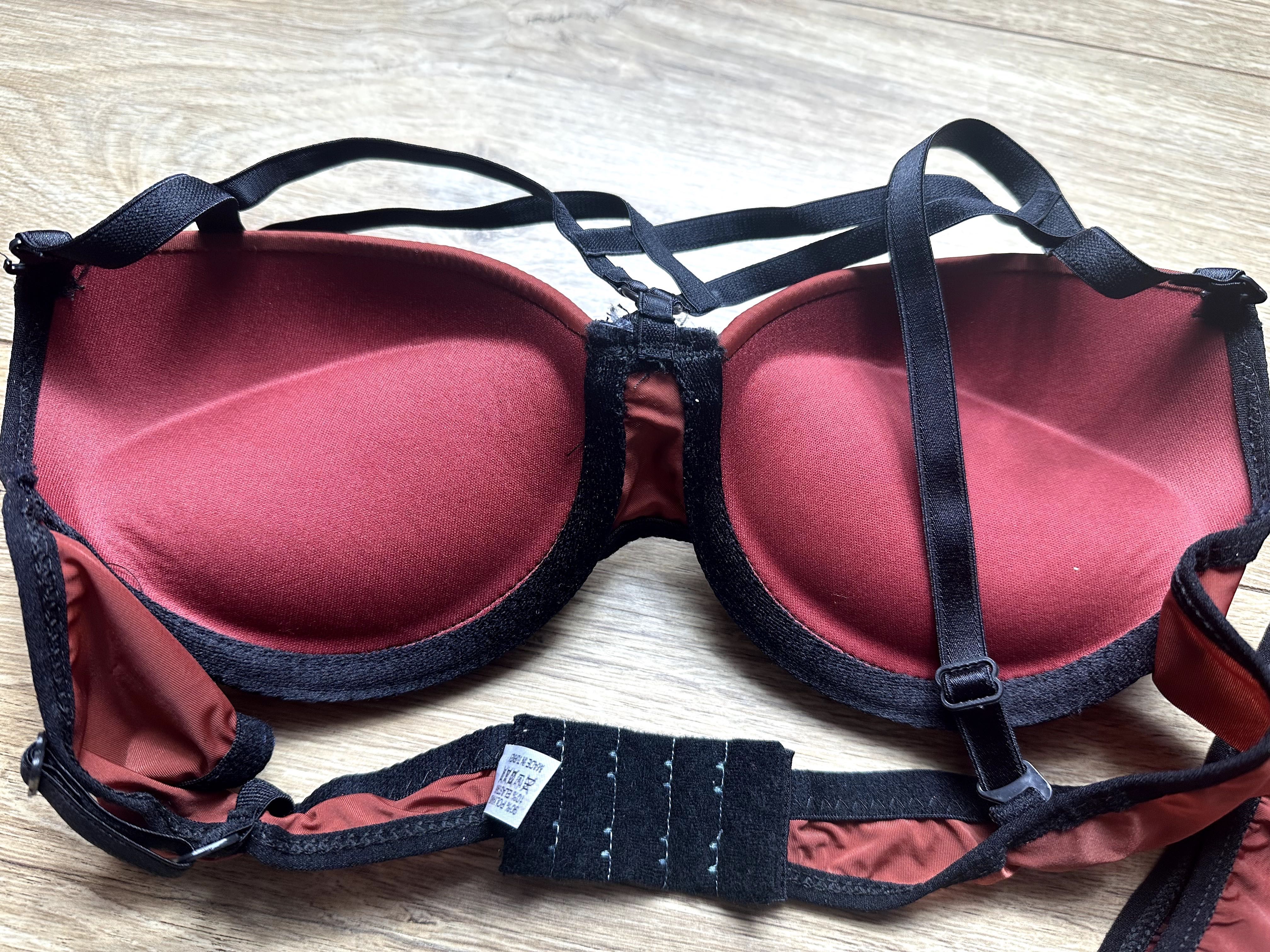 Komplet bielizny ceglasta push up 70 A\B , S