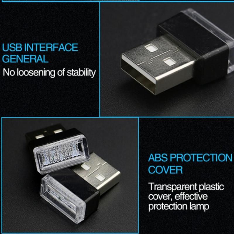 Luz de ambiente para carro porta USB AZUL novo