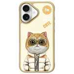 Etui Nimmy Cool&Cute 2.0 Cat na iPhone 16 - zielone