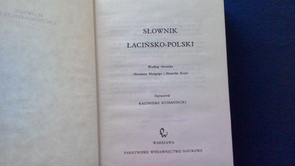 PWN Słownik łacińsko polski wydanie z 1957 i z 1986