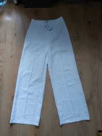 Nowe spodnie Cider 36 S 8 białe szerokie loose wide leg wysoki stan