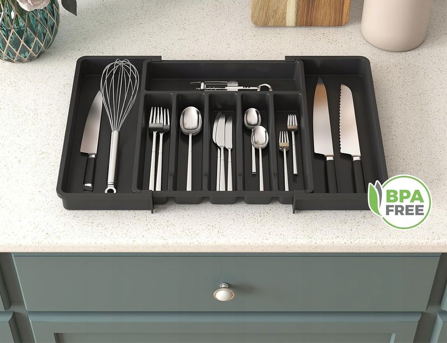 lifewit silverware organizer na sztućce czarny