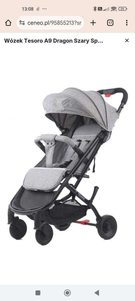 Wózek spacerowy Tesoro A9 Dragon Grey