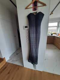 Sukienka typu syrenka ombre grafitowo-srebrna wesele