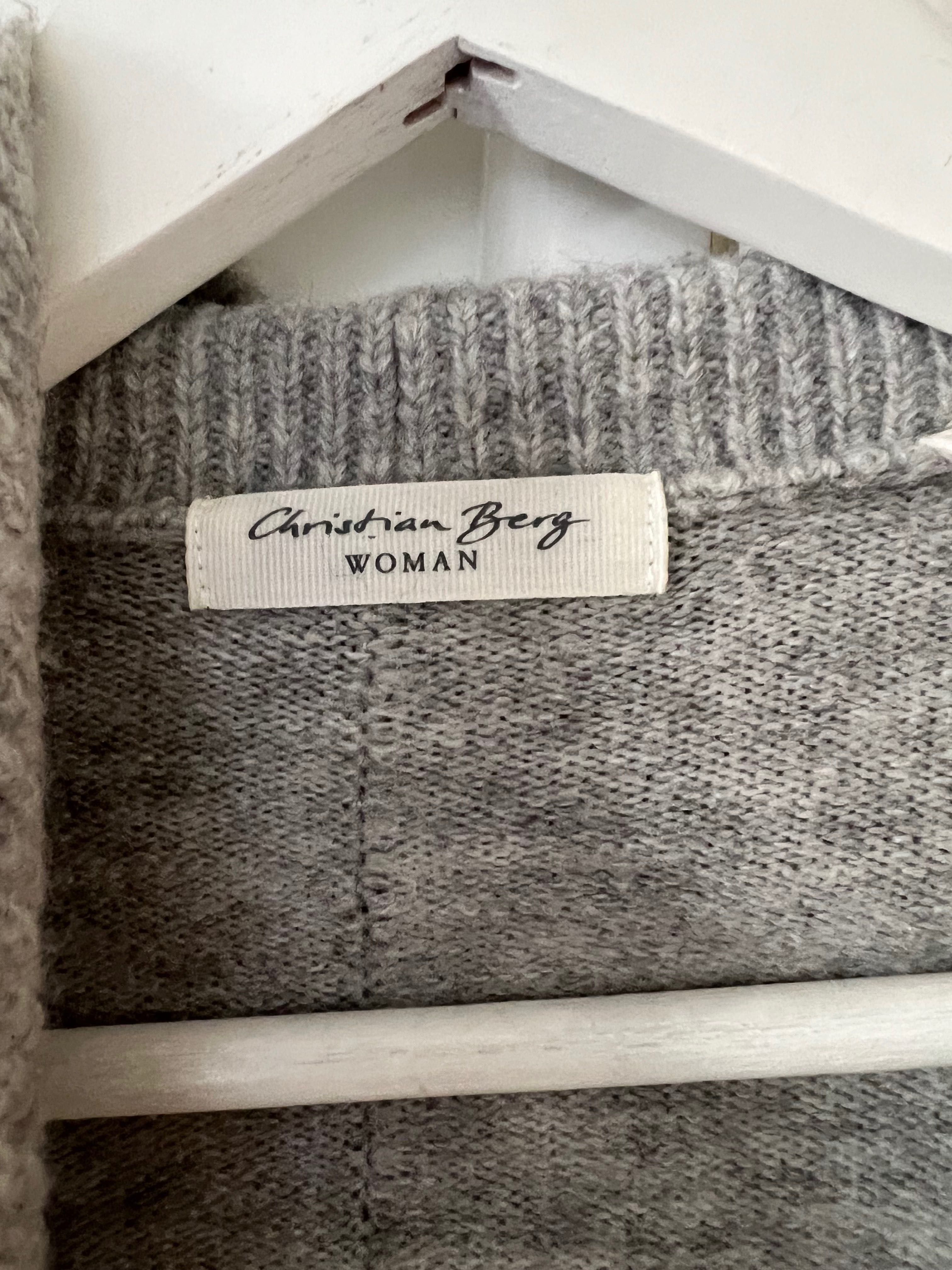 Sweter XL 44 szary melanż Christian Berg