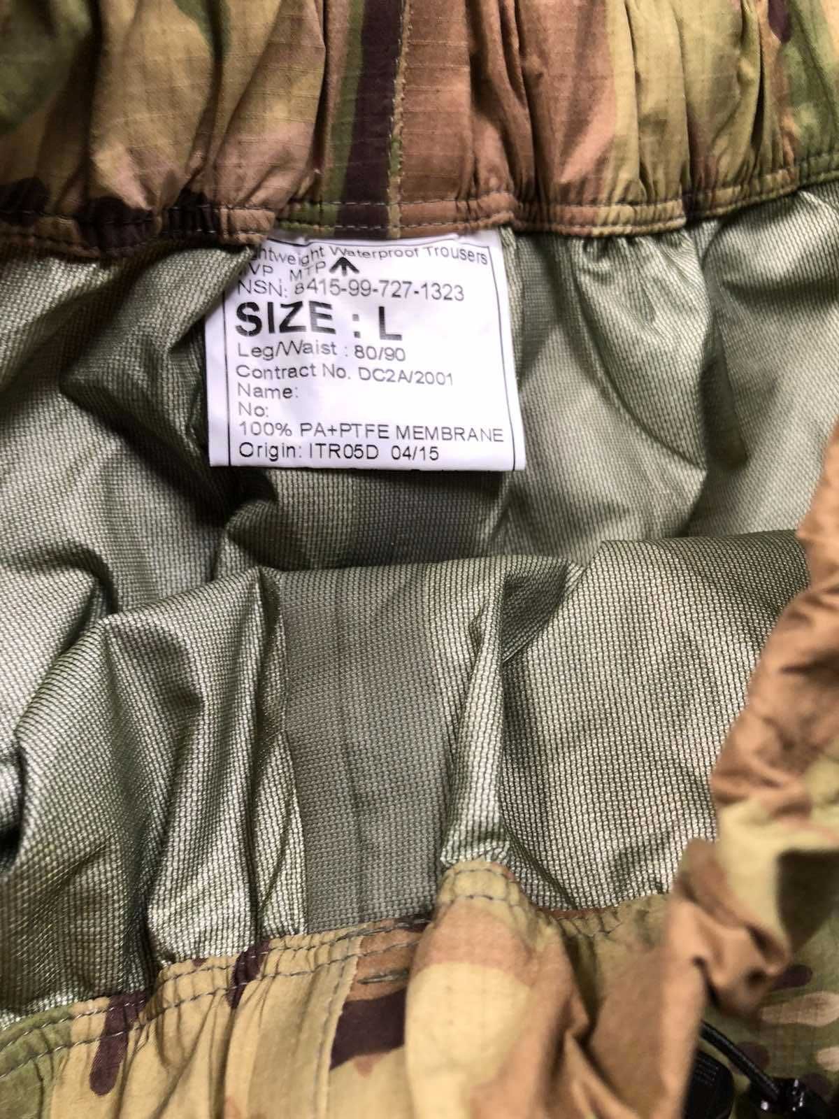 Британські дощові ШТАНИ гортекс Gore-Tex MTP mvp ВСІ РОЗМІРИ