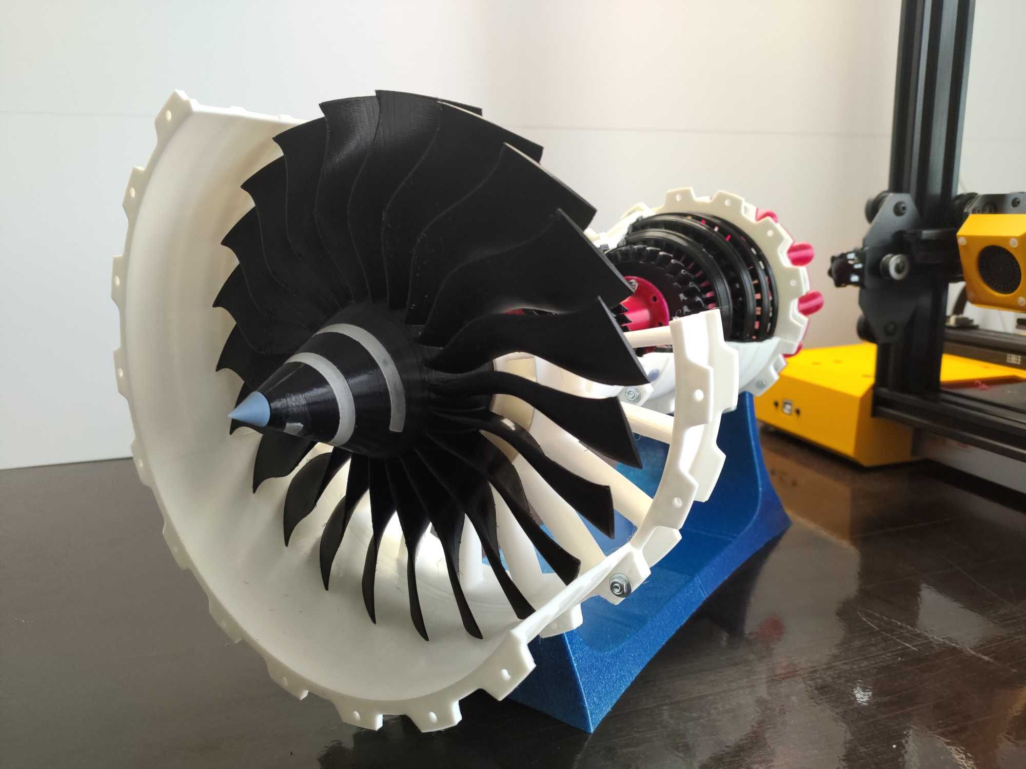 Modelo motor avião - Jet engine high bypass turbofan 3D