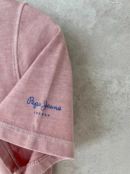NOWA z metką koszulka tshirt bluzka Pepe Jeans S 36 pudrowy róż różowy