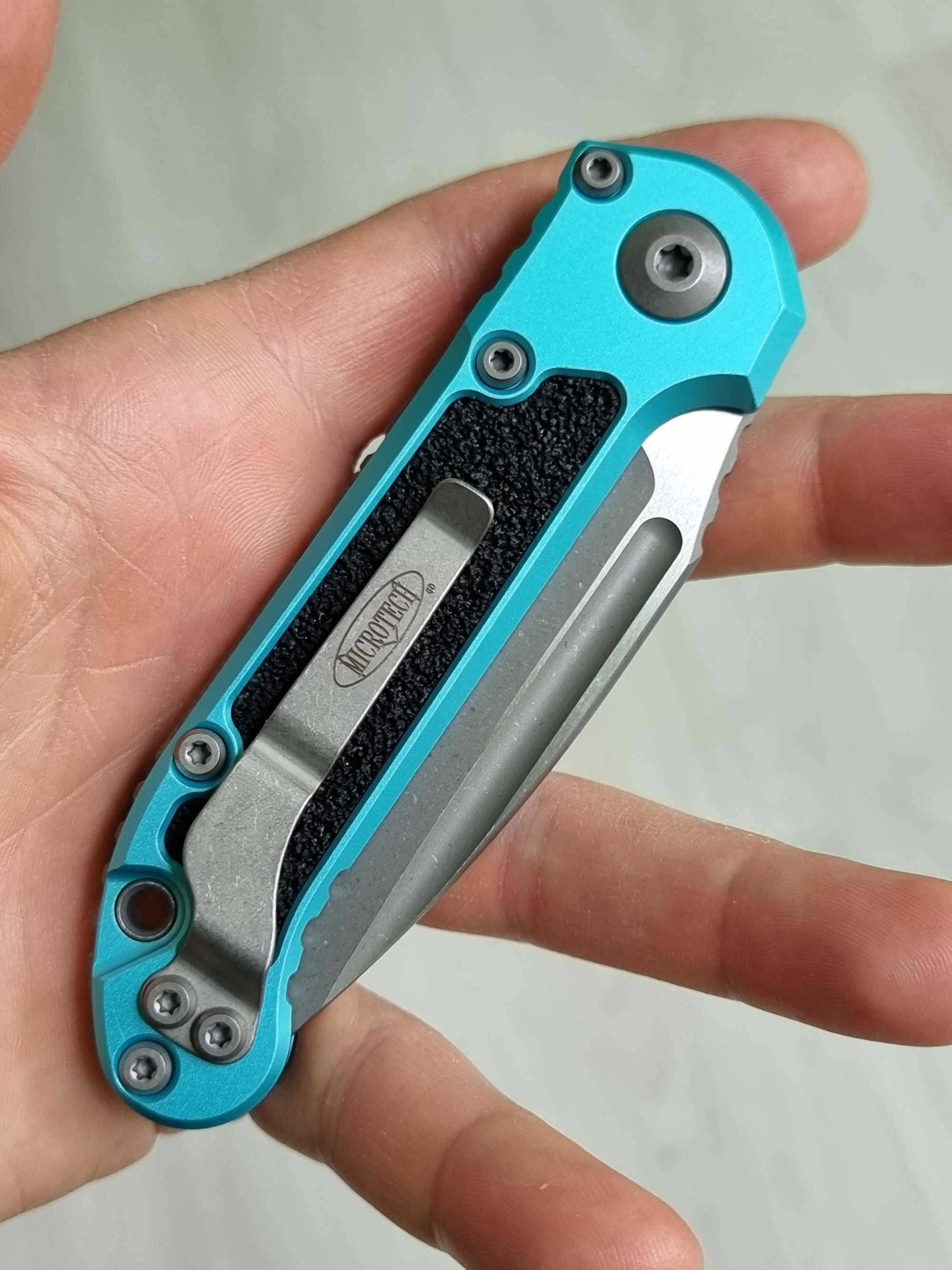 Microtech Knives LUDT Gen III Apocalyptic M390MK Turquoise Handle