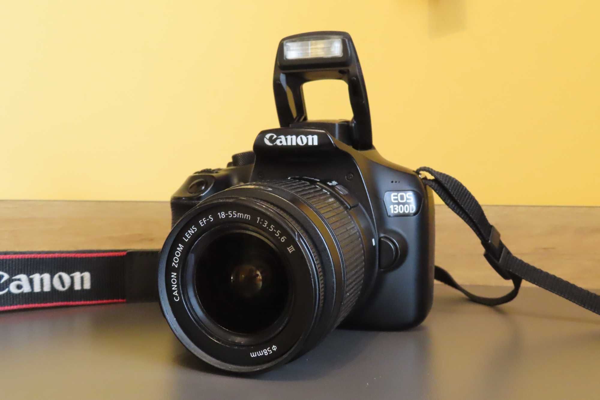 Aparat Canon eos 1300D z zestawem + wężyk spustowy RS60-E3