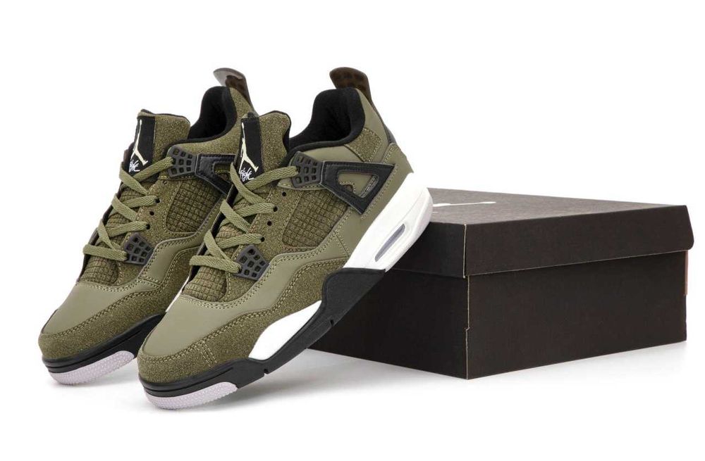 Мужские кроссовки Nike Air Jordan 4 "Olive" Размеры 41-45