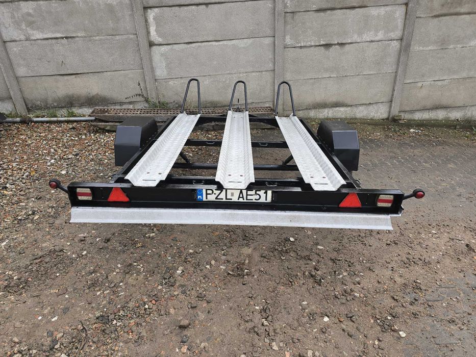 Przyczepka Lekka MOCNA Amortyzowana 3 dużych motocykli