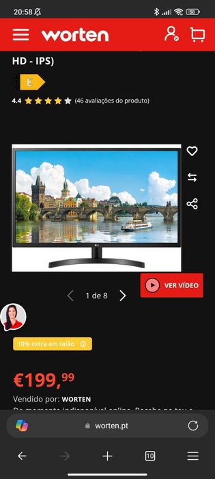 Monitor 32 polegadas como novo.