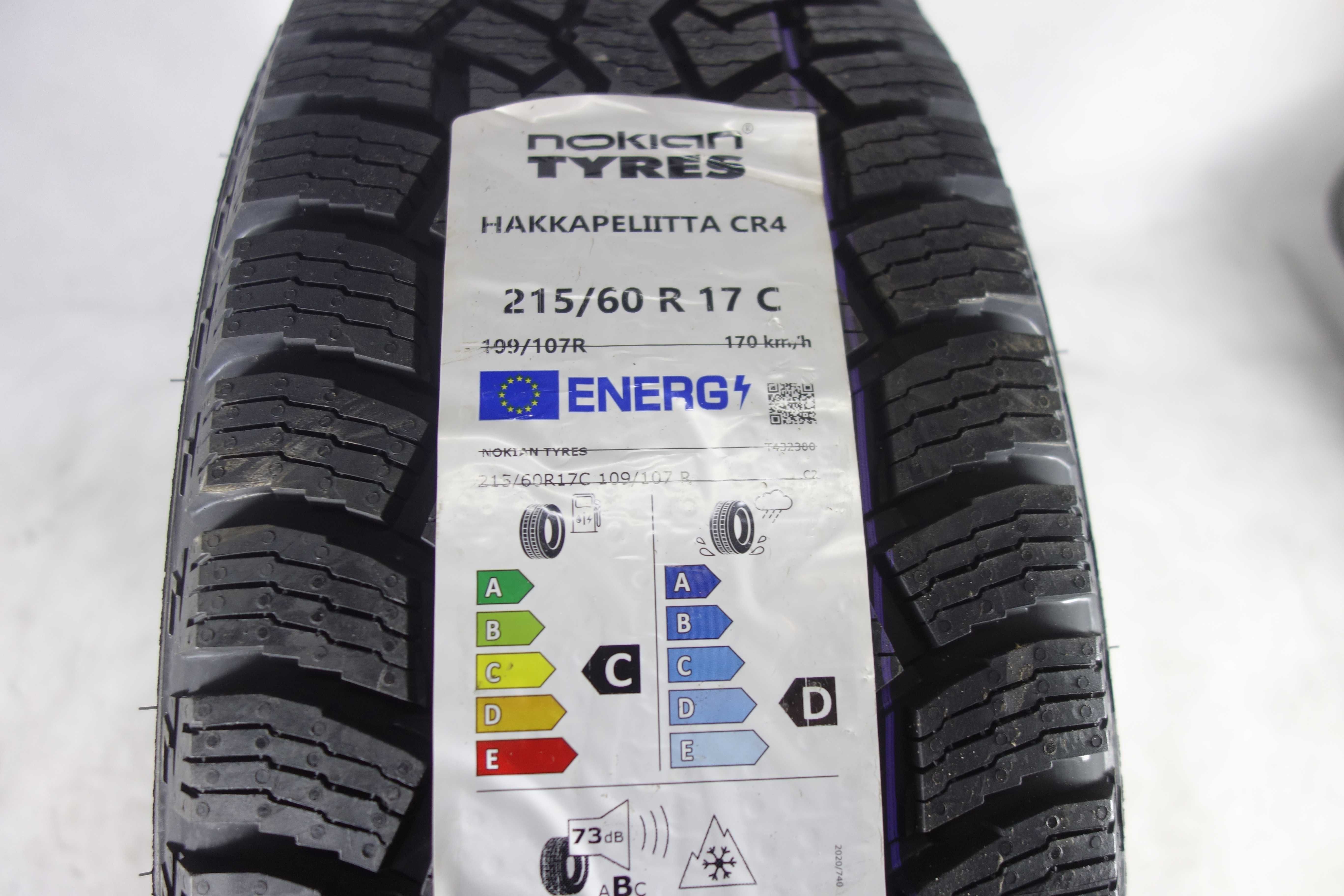 NOWE Opony zimowe 215/60/17C - NOKIAN Hakkapeliitta CR4