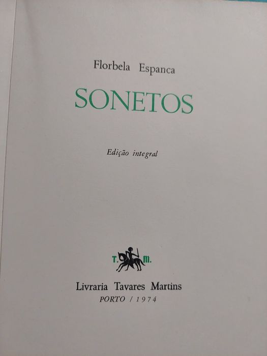 Livro de Florbela Espanca 'Sonetos'