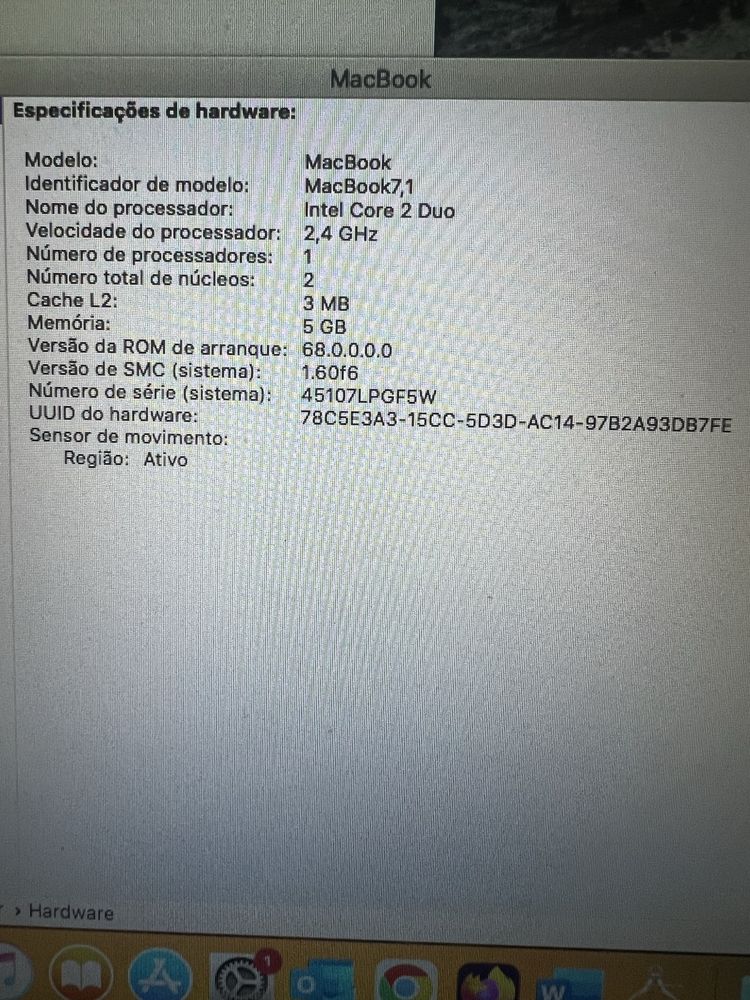 Macboock 13 2010 Branco