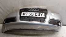 } ZDERZAK PRZÓD PRZEDNI AUDI A6 C6 LY7W SREBRNY GRILL S LINE HALOGENY