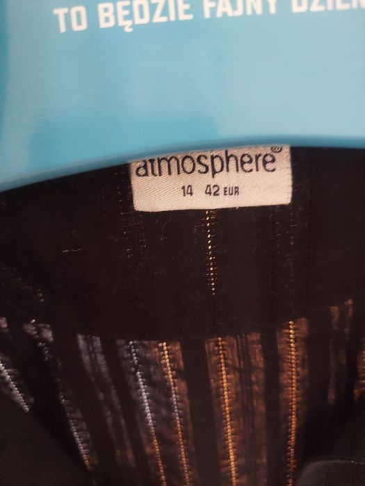 Atmosphere zgrabna bluzka/tunika cotton black ażur r L/40 - 42